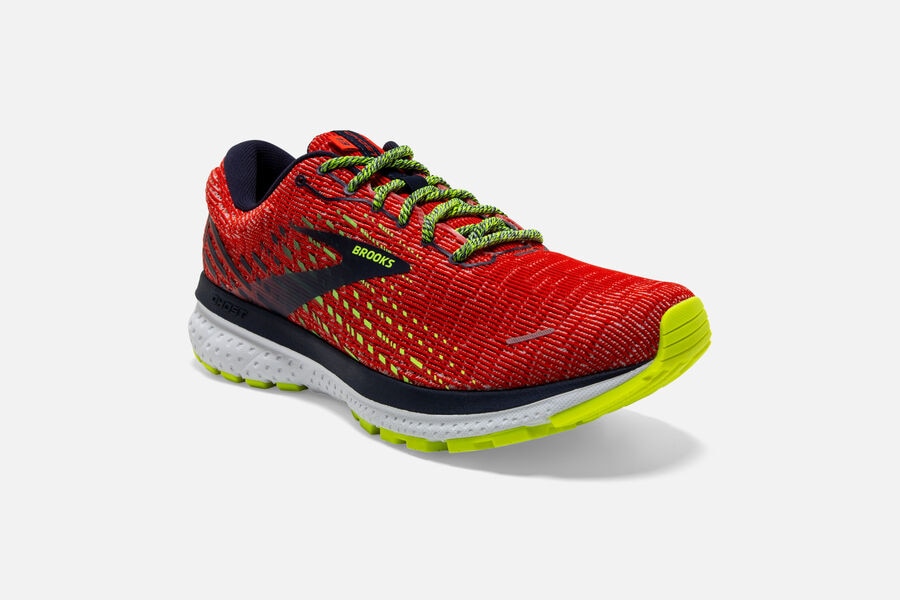 Brooks Ghost 13 Road Running Shoes Mens Red/Black 186750-GUJ